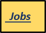 Yellow sign with the word "jobs" in bold black letters related to trade skills, underlined, on a plain background.